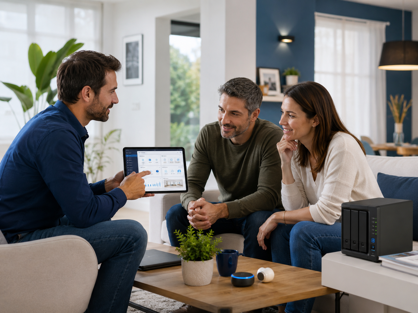 Conseil à domicile autour d’une tablette, d’un NAS et d’objets connectés